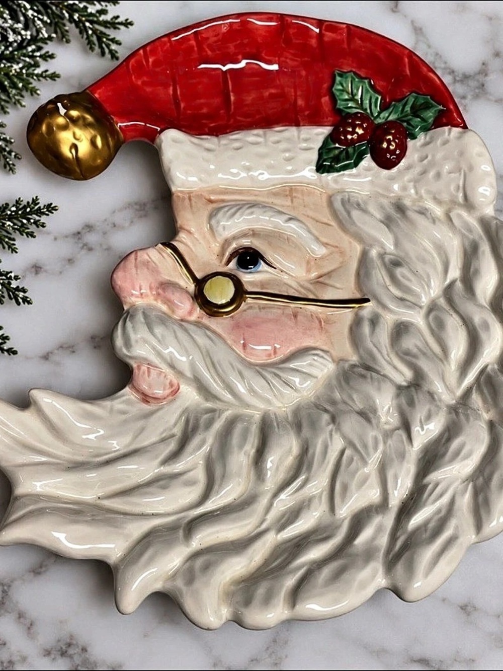 Vintage 19965 Fitz & Floyd Omnibus Santa Face🎅🏻🎄
